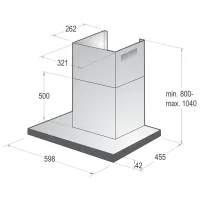 Hotă Gorenje WHT 6 SYB Șemineu/ Black/ Gray photo 5