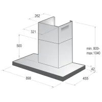 Hotă Gorenje WHT 9 SYW Șemineu/ White/ Gray photo 5
