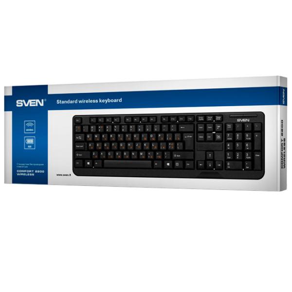 Tastatură Sven KB-C2200W Fără fir/ Black photo 5