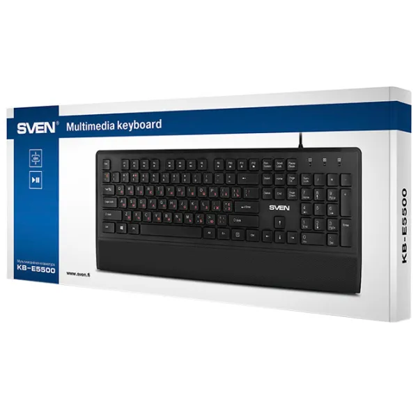 Tastatură Sven KB-E5500 Cu fir/ Black photo 5