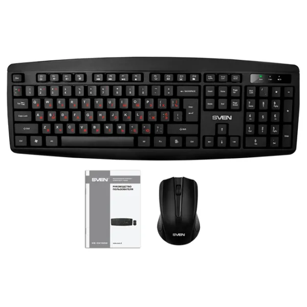 Клавиатура и Мышь Sven KB-C3100W Беспроводные/ Черный photo 13