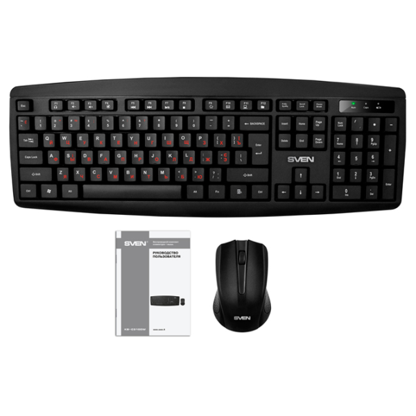 Клавиатура и Мышь Sven KB-C3100W Беспроводные/ Черный photo 13