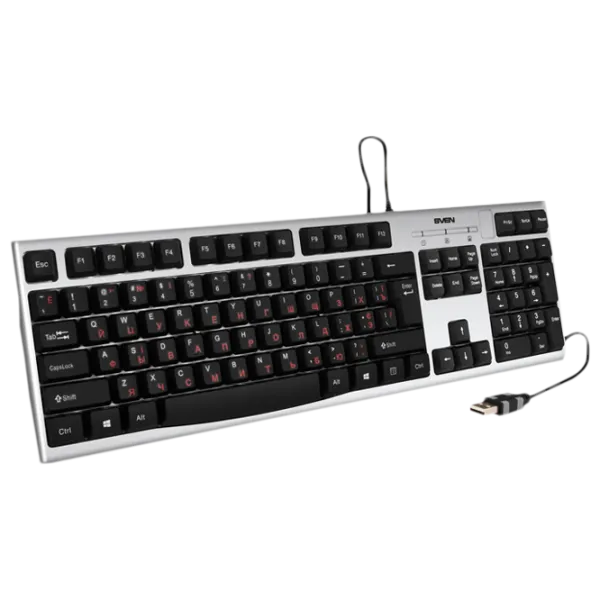 Tastatură Sven Comfort KB-S300 Cu fir/ Silver photo 2
