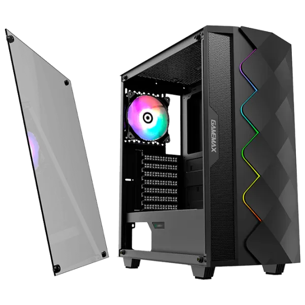 Carcasă Gamemax Black Diamond Mid Tower / Black photo 7