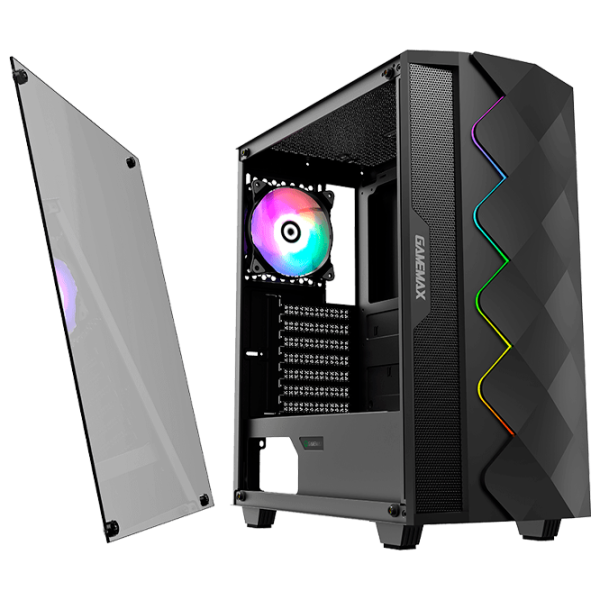 Carcasă Gamemax Black Diamond Mid Tower / Black photo 7