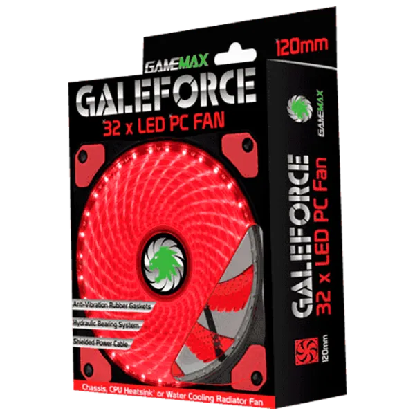 Ventilator de carcasă Gamemax GaleForce GMX-GF12R Hidrodinamic/ 1100 rpm photo 4 Ventilator de carcasă Gamemax GaleForce GMX-GF12R Hidrodinamic/ 1100 rpm photo 4