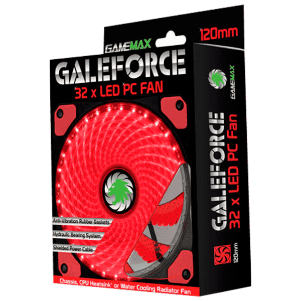 Ventilator de carcasă Gamemax GaleForce GMX-GF12R Hidrodinamic/ 1100 rpm photo 4 Ventilator de carcasă Gamemax GaleForce GMX-GF12R Hidrodinamic/ 1100 rpm photo 4