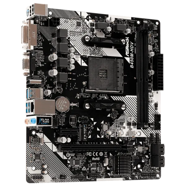 Материнская плата ASRock B450M-HDV R4.0 mATX/ AMD Promontory B450 photo 2