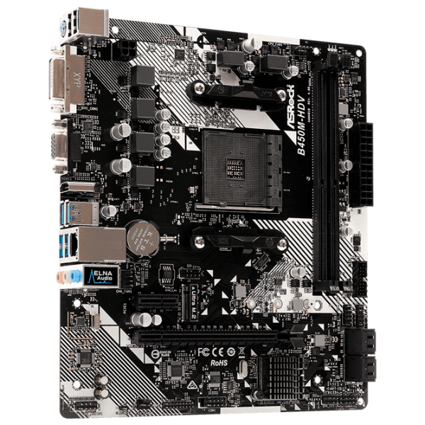 Материнская плата ASRock B450M-HDV R4.0 mATX/ AMD Promontory B450 photo 2