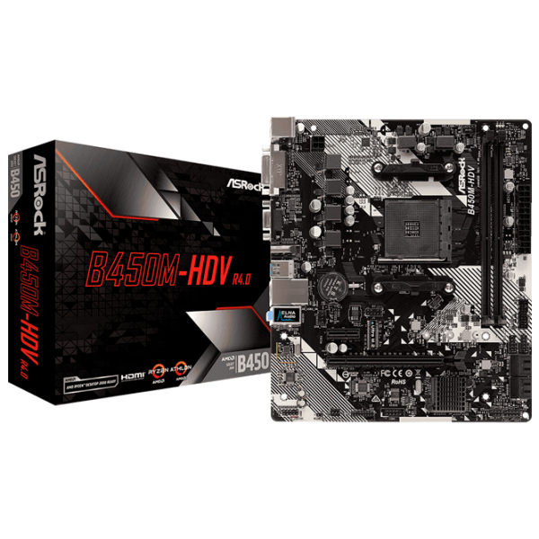 Материнская плата ASRock B450M-HDV R4.0 mATX/ AMD Promontory B450 photo 5