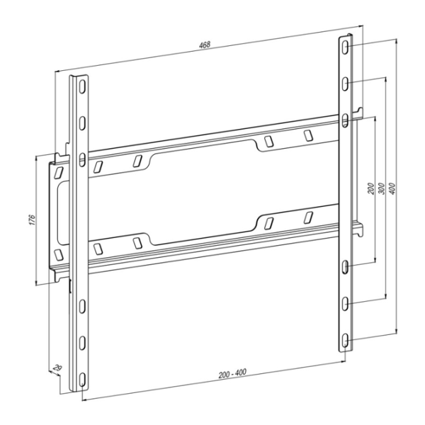 Support TV SIMPLER 48EP 30 kg/ De perete photo 2