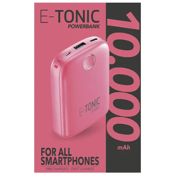 Power Bank Cellularline E-Tonic 10000 mAh/ Pink photo 4 Power Bank Cellularline E-Tonic 10000 mAh/ Pink photo 4