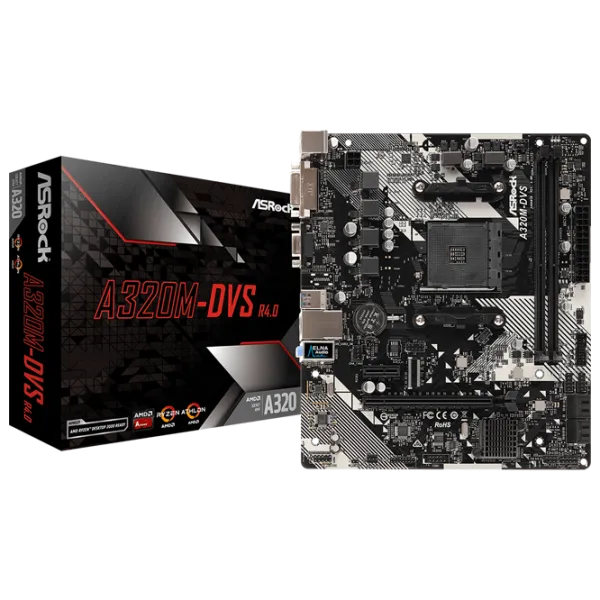Материнская плата ASRock A320M-DVS R4.0 mATX/ AMD Promontory A320 photo 5