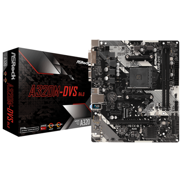 Материнская плата ASRock A320M-DVS R4.0 mATX/ AMD Promontory A320 photo 5