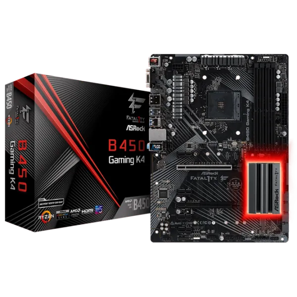 Материнская плата ASRock Fatal1ty B450 Gaming K4 ATX/ AMD Promontory B450 photo 5