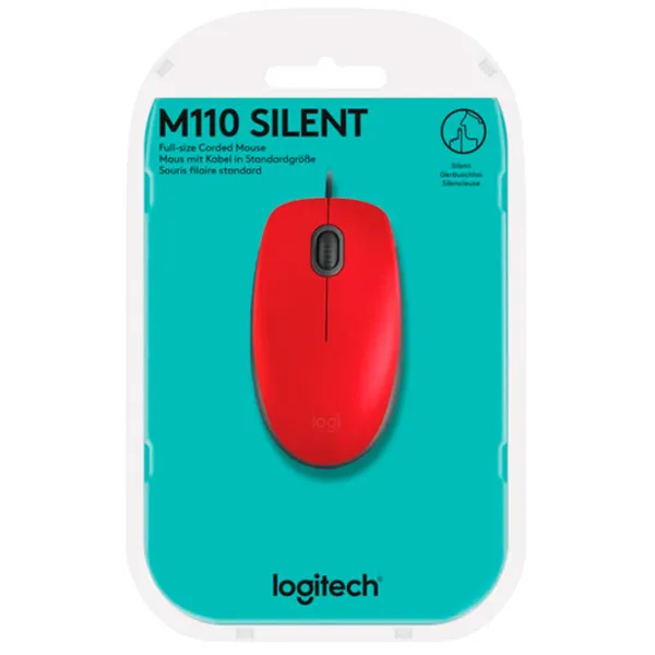 Mouse Logitech M110 USB/ Red photo 5