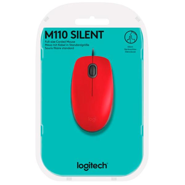 Mouse Logitech M110 USB/ Red photo 5