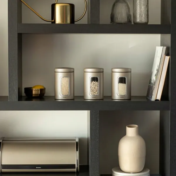Rezervor de stocare BRABANTIA 39525 1.4 l/ Oțel/ Beige photo 2