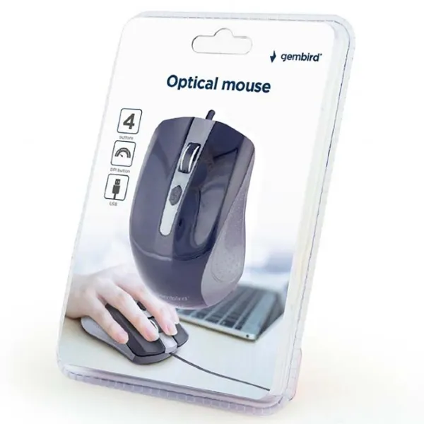 Mouse Gembird MUS-4B-01-GB Black photo 3