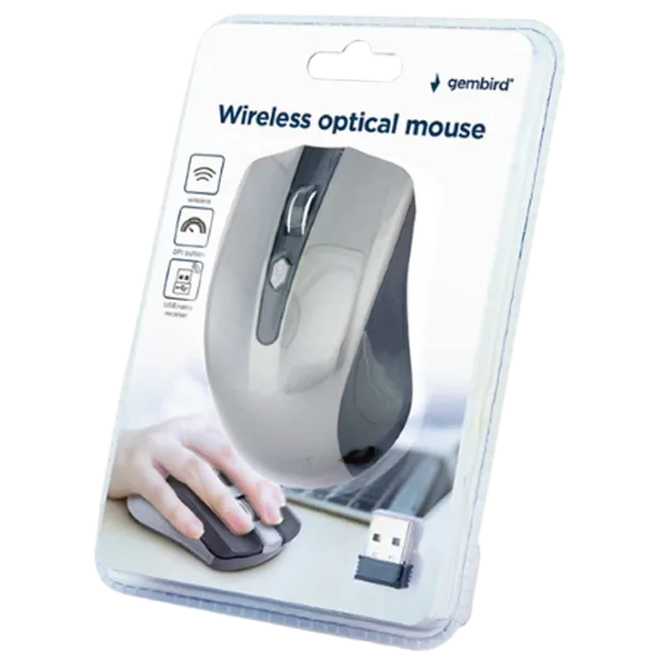 Mouse Gembird MUSW-4B-04-BG Gray photo 3