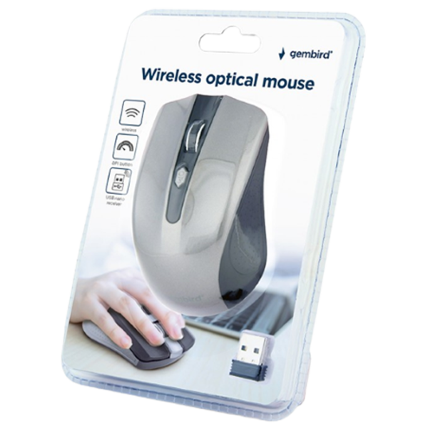 Mouse Gembird MUSW-4B-04-BG Gray photo 3