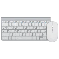 Tastatura & Mouse Qumo Combo Fără fir / White photo 2