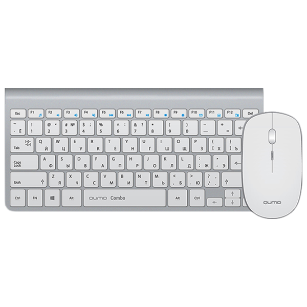 Tastatura & Mouse Qumo Combo Fără fir/ White photo 3