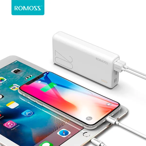 Power Bank Romoss Simple 20 20000 mAh/ White photo 3 Power Bank Romoss Simple 20 20000 mAh/ White photo 3