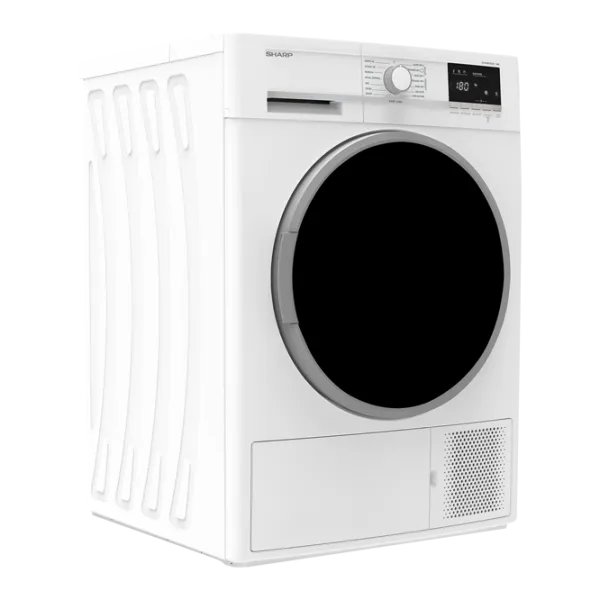 Сушильная машина SHARP KDGHB8S7GW2EE 8 кг/ Белый photo 3