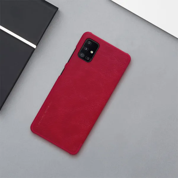 Husă pentru smartphone Samsung Galaxy A51 Nillkin/ Flip Cover/ Piele/ Red photo 4