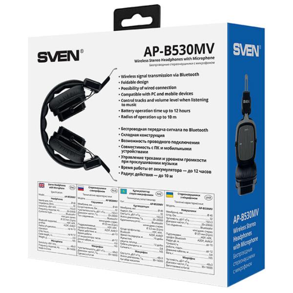Наушники Sven AP-B530MV Черный Беспроводные/ Персональный photo 7 Наушники Sven AP-B530MV Черный Беспроводные/ Персональный photo 7