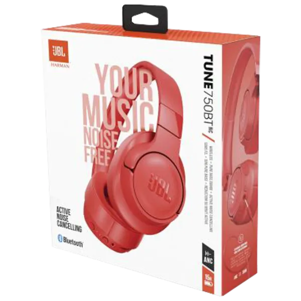 Căști JBL T750BTNC Coral Red Fără fir/ Personal photo 4