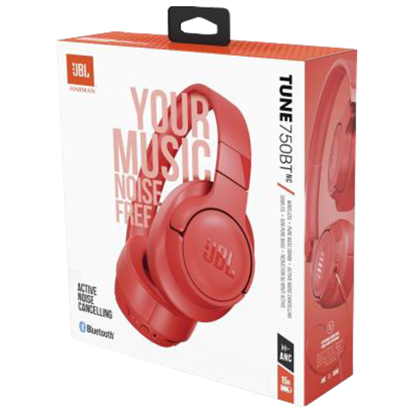 Căști JBL T750BTNC Coral Red Fără fir/ Personal photo 4