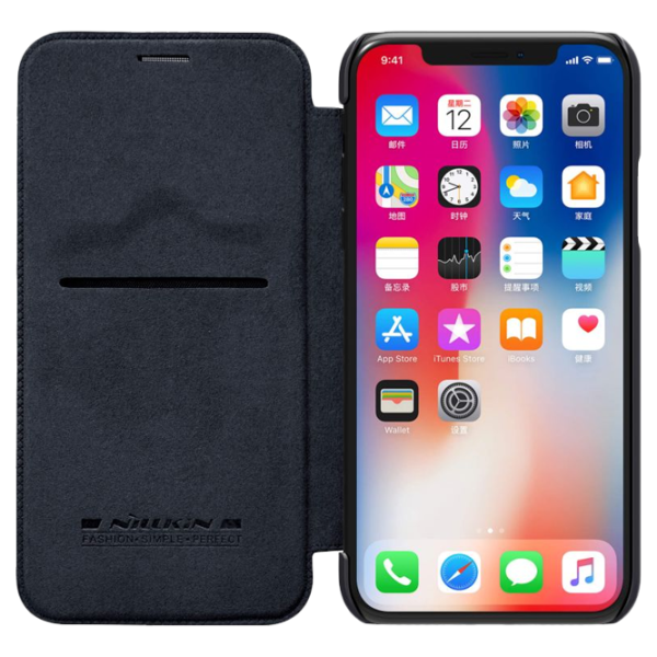 Чехол для смартфона Apple iPhone XS Nillkin/ Flip Cover/ Кожа/ Черный photo 4