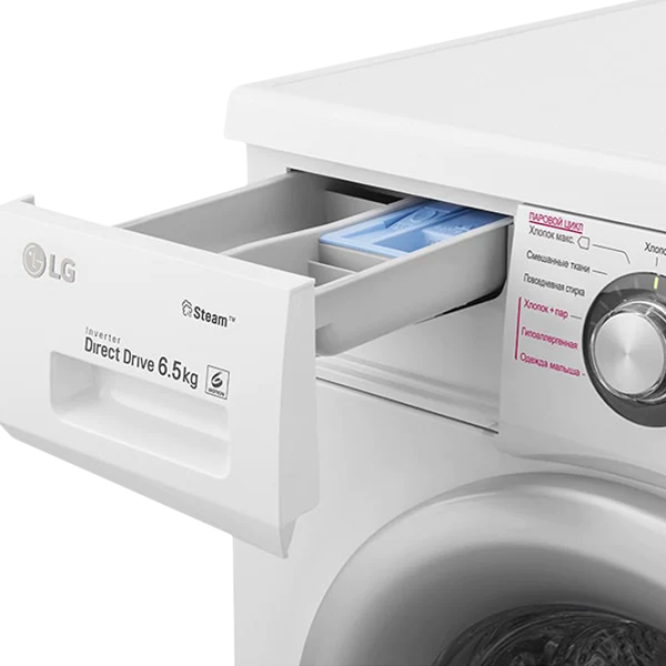 Mașină de spălat LG F12B8WDS7 Direct Drive/Steam/6 Motion DD/6.5 kg/White photo 9 Mașină de spălat LG F12B8WDS7 Direct Drive/Steam/6 Motion DD/6.5 kg/White photo 9