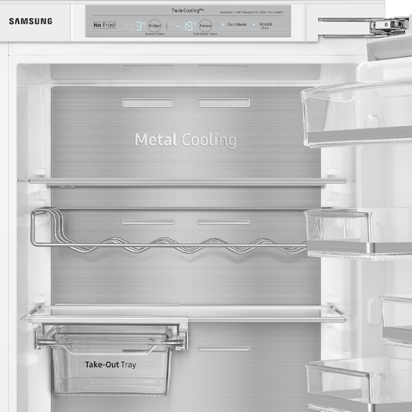 Frigider încorporabil Samsung BRB260187WW/UA cu congelator jos 263 l / 177.5 cm / White photo 6