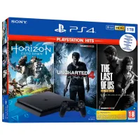 Sony Playstation 4 Slim + Horizon Zero Dawn + Uncharted 4 + The Last of Us / Черный photo 8