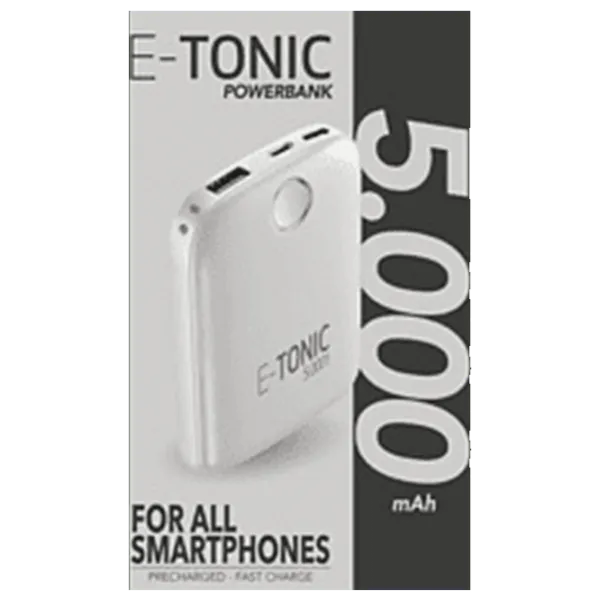 Power Bank Cellularline E-Tonic 5000 mAh/ White photo 5 Power Bank Cellularline E-Tonic 5000 mAh/ White photo 5