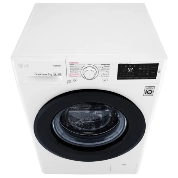 Стиральная машина LG F4M5TS6W Direct Drive/Steam/6 Motion DD/8 кг/Белый photo 6 Стиральная машина LG F4M5TS6W Direct Drive/Steam/6 Motion DD/8 кг/Белый photo 6