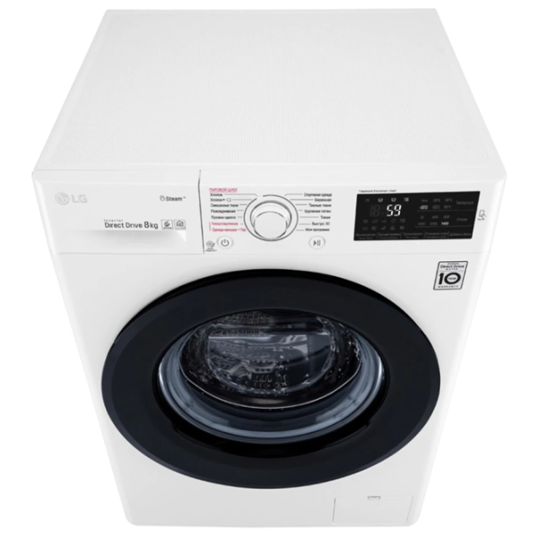 Стиральная машина LG F4M5TS6W Direct Drive/Steam/6 Motion DD/8 кг/Белый photo 6 Стиральная машина LG F4M5TS6W Direct Drive/Steam/6 Motion DD/8 кг/Белый photo 6
