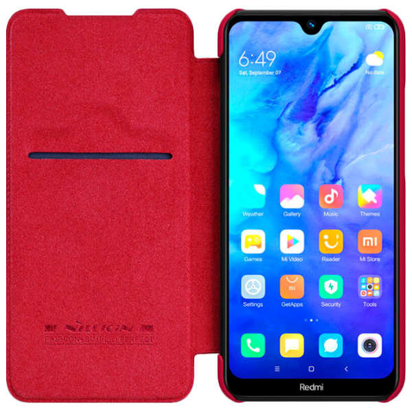 Husă pentru smartphone Xiaomi Redmi Note 8T Nillkin/ Flip Cover/ Piele/ Red photo 3 Husă pentru smartphone Xiaomi Redmi Note 8T Nillkin/ Flip Cover/ Piele/ Red photo 3
