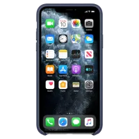 Husă pentru smartphone Apple iPhone 11 Pro Max Apple/ Back/ Piele/ Midnight Blue photo 3