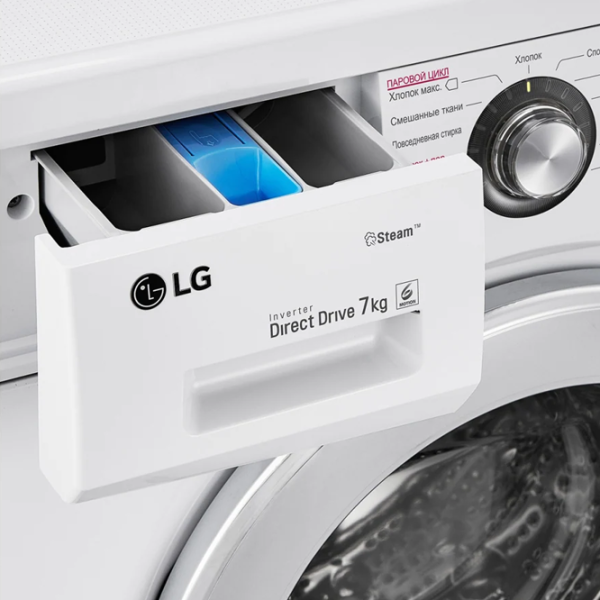 Стиральная машина LG F1296HDS1 Direct Drive/Steam/6 Motion DD/7 кг/Белый photo 10
