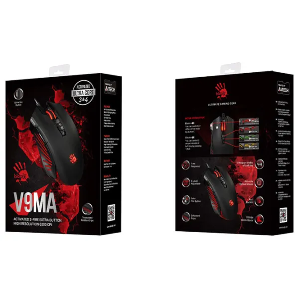 Mouse A4Tech V9MA USB/ Black photo 8