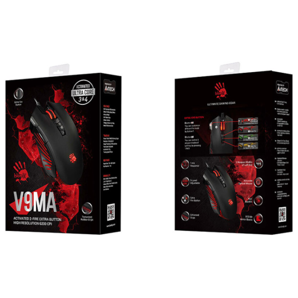 Mouse A4Tech V9MA USB/ Black photo 8