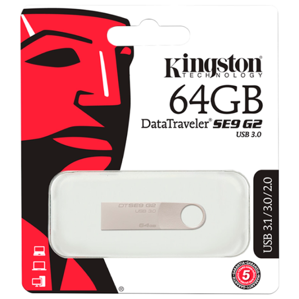 Kingston Data Travel SE9 G2 64 ГБ Серебристый photo 5