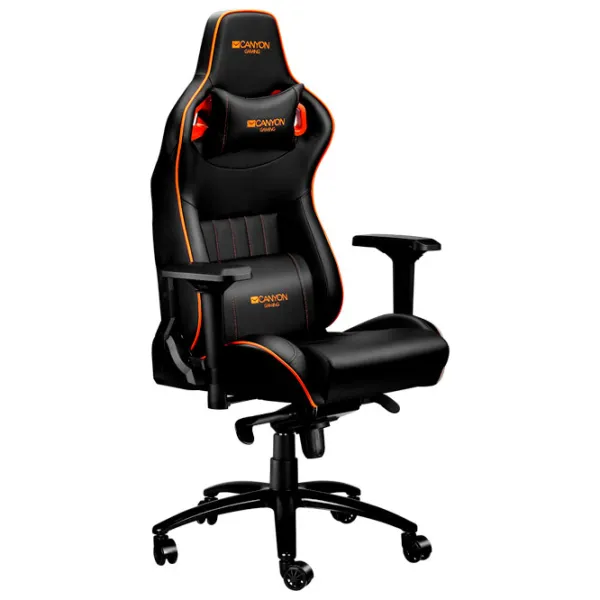 Scaun Gaming Canyon Corax Orange Black photo 2