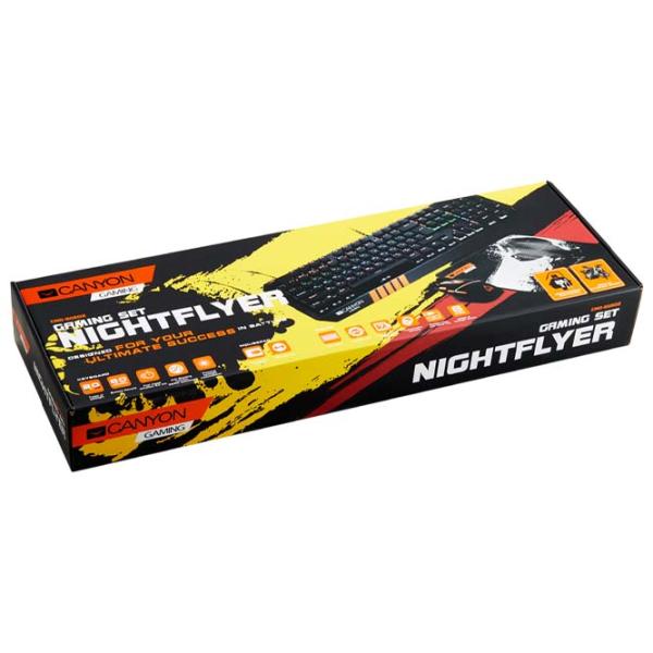 Tastatură Canyon Nightflyer Cu fir/ Black photo 7 Tastatură Canyon Nightflyer Cu fir/ Black photo 7