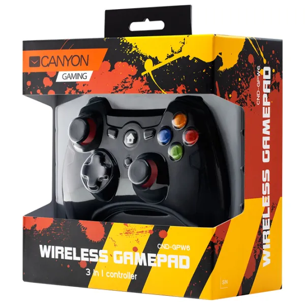 Controler Canyon CND-GPW6 Fără fir/ 15 buttons/ Black photo 4