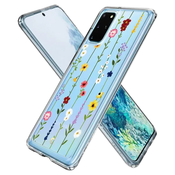 Husă pentru smartphone Samsung Galaxy S20 Spigen/ Back/ TPU/ Flowers Transparent photo 4